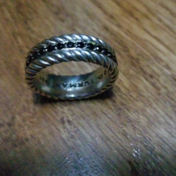 Authentic David Yurman, black diamond cable band - Picture 2 of 4